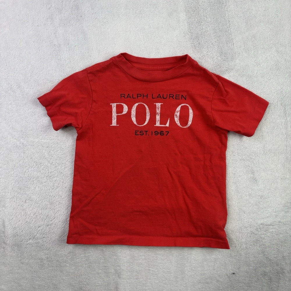 Polo Ralph Lauren Red Short Sleeve Graphic Shirt Toddlers 2T